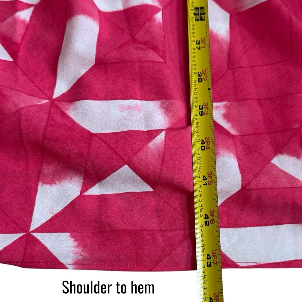 Natori Sumi Pattern Hot Pink Midi Slip Nightgown Leisure Feminine Dainty L - Picture 11 of 11
